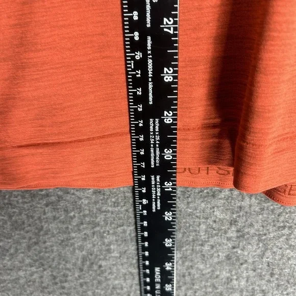 Lululemon Shirt Mens XL Orange Long Sleeve Metal Vent Henley Athleisure - Picture 8 of 12